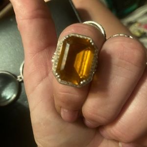 925 marked vintage silvertone ring not sure of size